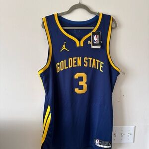 NBA Golden State Blue and Yellow Jersey